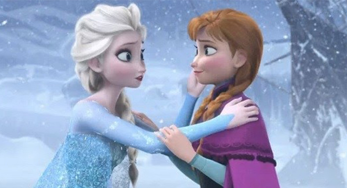 Anna and Else from the movie Frozen